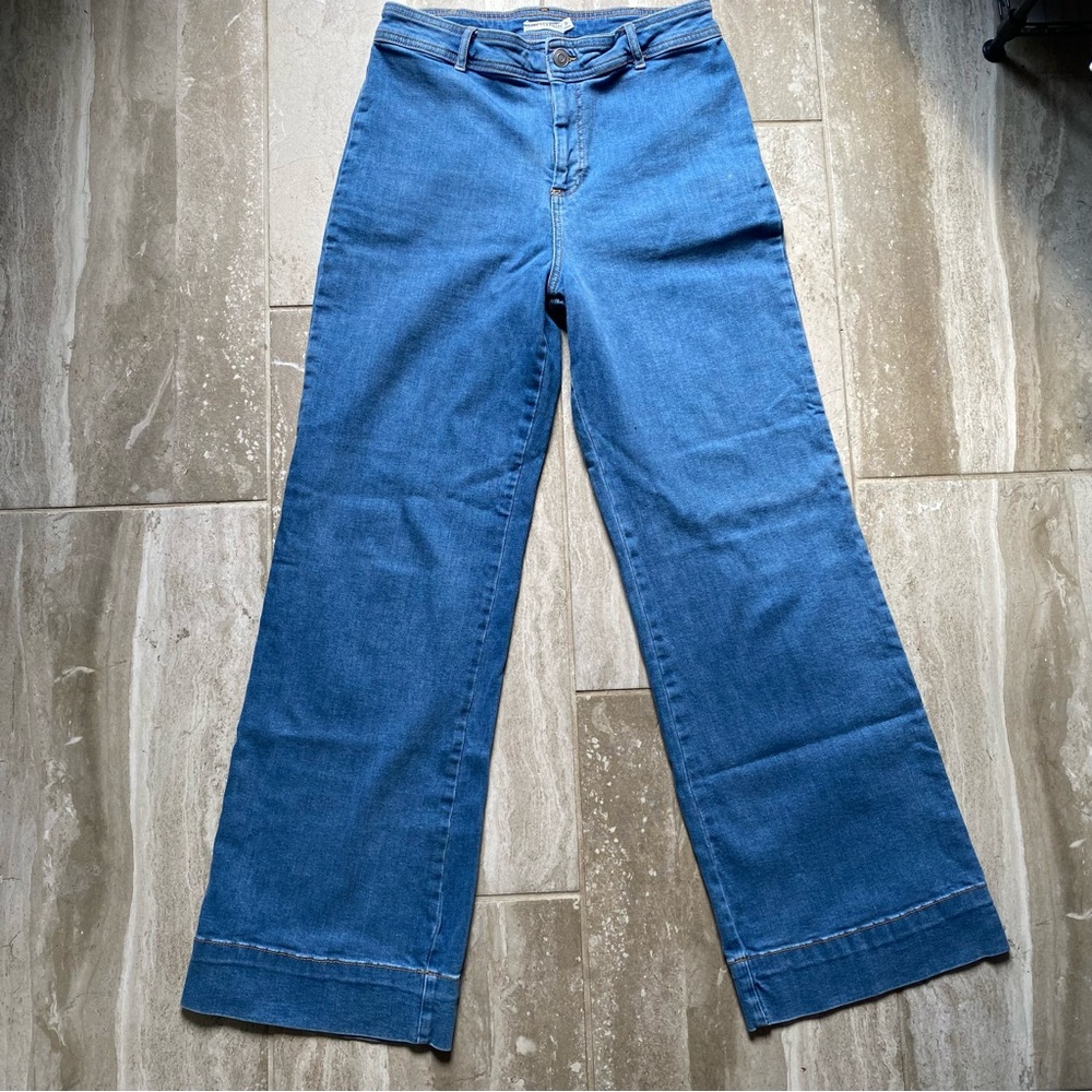 Avec Les Filles Light Blue Wide Leg Jeans 29
High Waisted